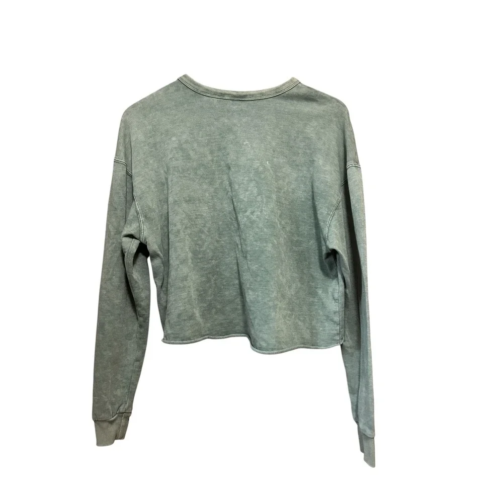 Wild Fable Womens Acid Wash Cropped Sweatshirt Pullover Top XS - Picture 5 of 5